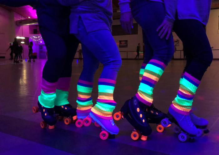 Adults on wheels. Roller skating for Age