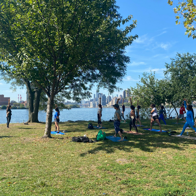 yoga in the park