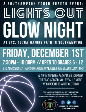 Lights Out Glow Night Flyer 2023