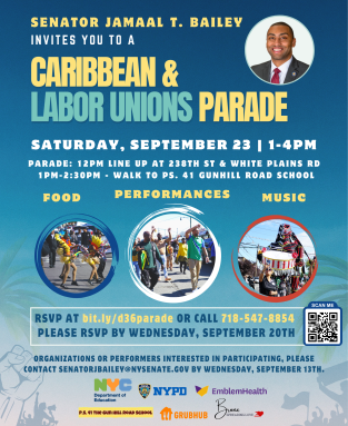 2023 Caribbean Labor Unions Parade Flyer