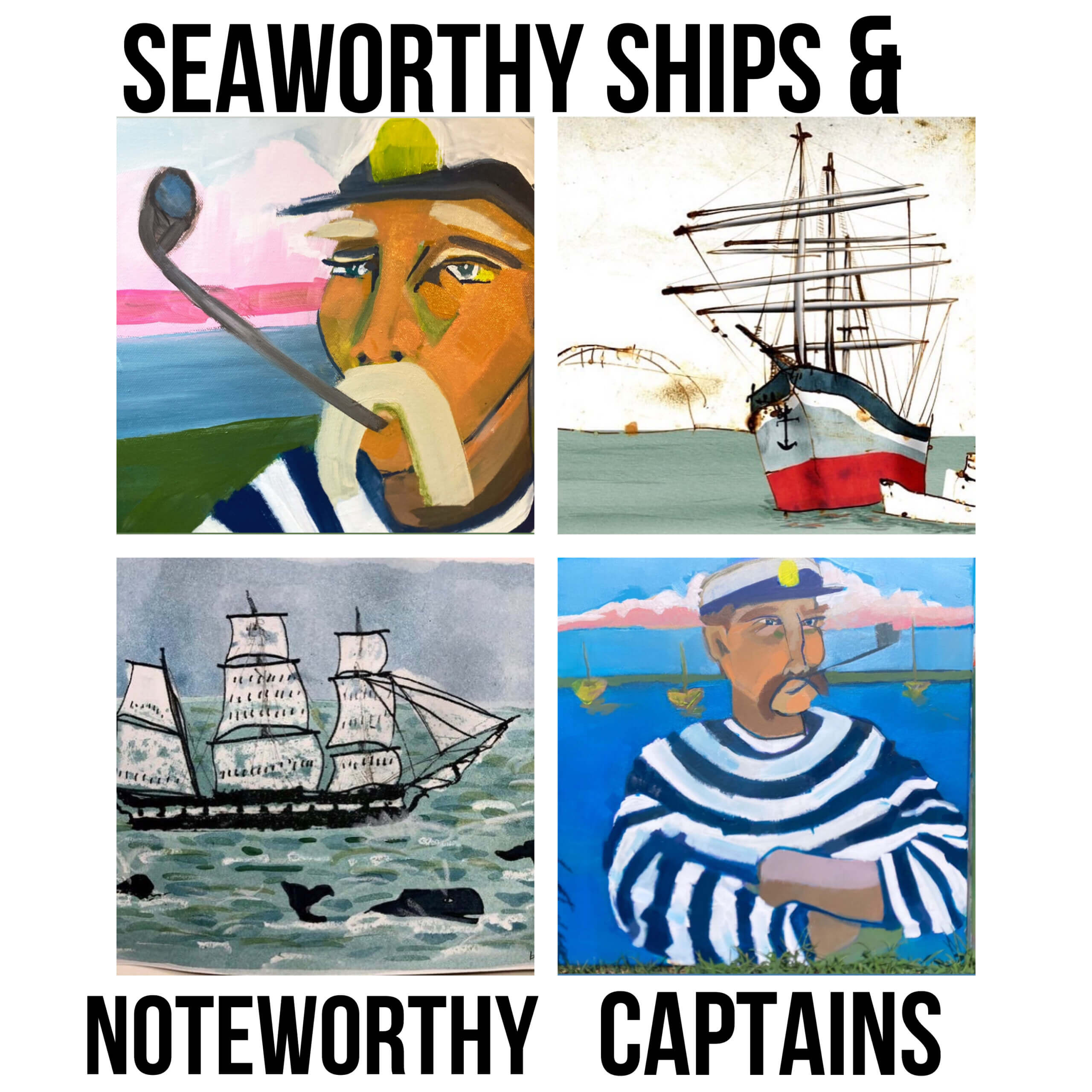 Greenport Harbor Brewing Company Presents: BOW DOWN Seaworthy Ships and Noteworthy Captains by Artists Christina Sun and Kate Mancini