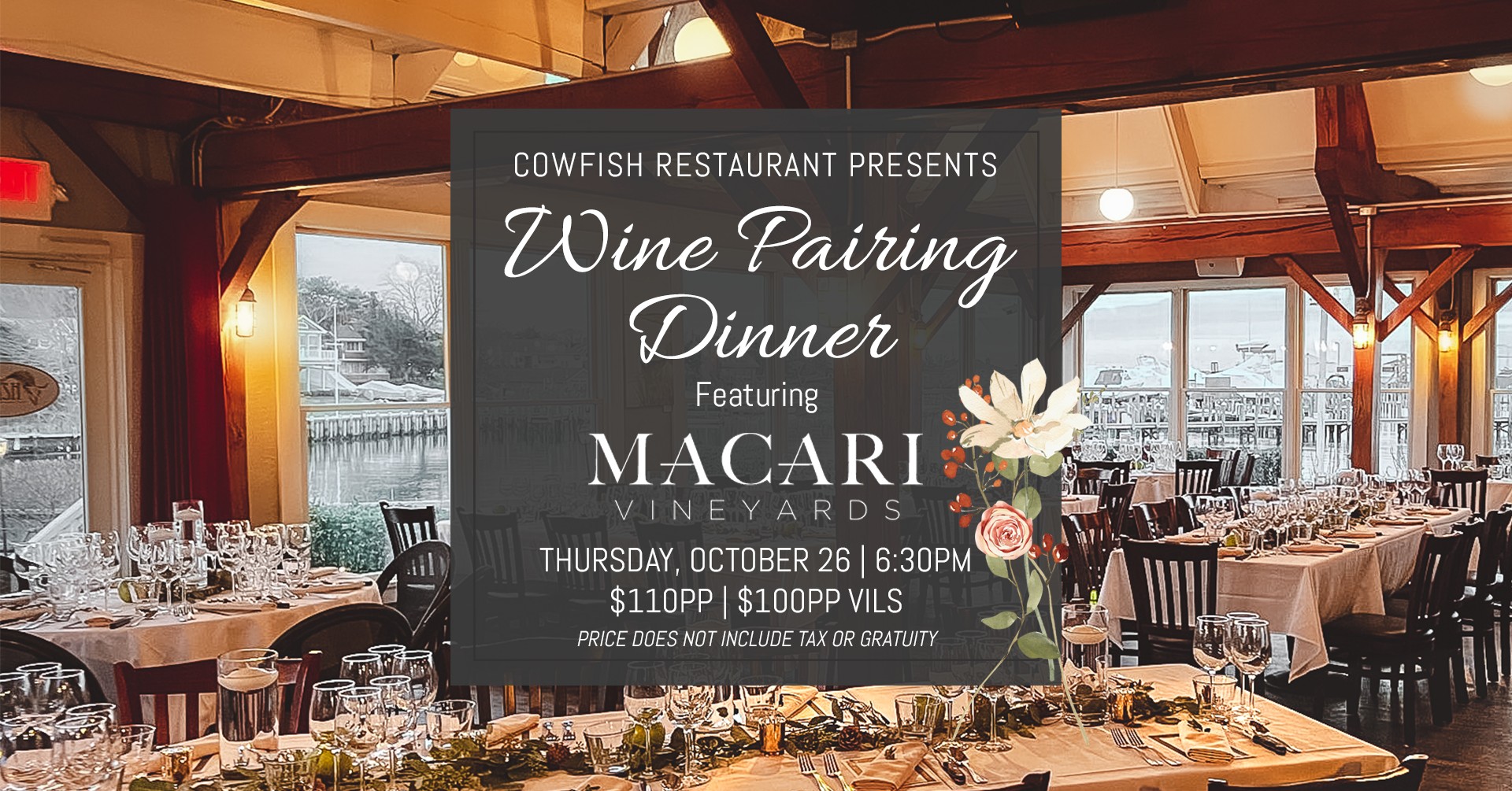 Cowfish Wine Pairing Dinner