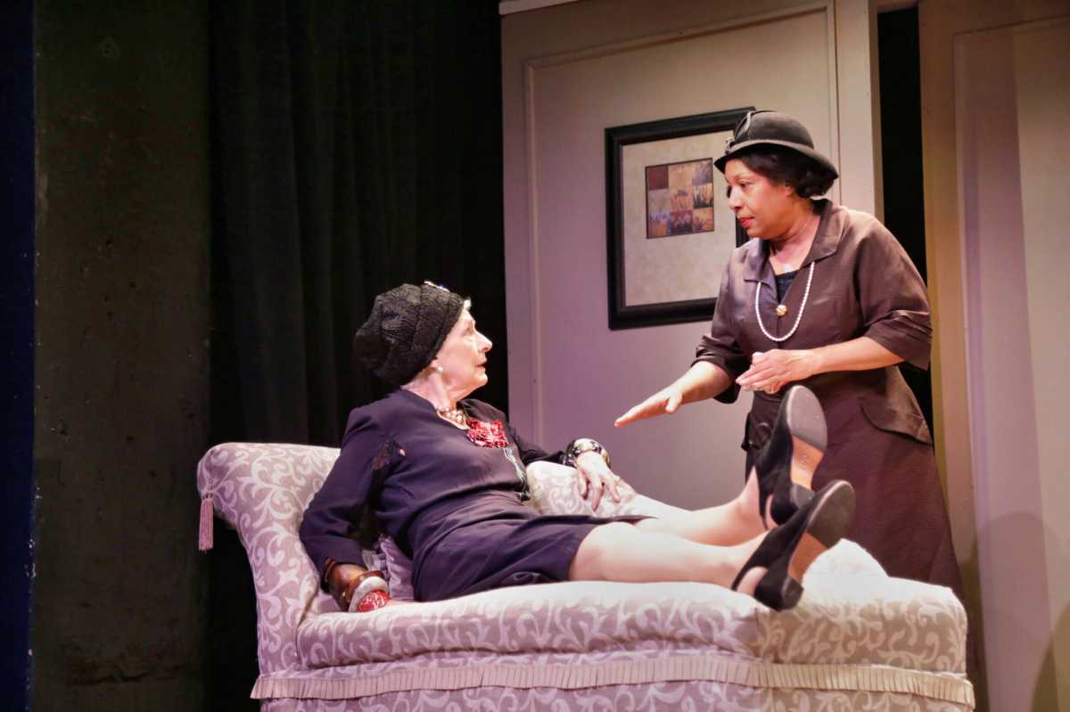 June Ballinger as Nancy Cunard, Elizabeth Van Dyke as Zora Neale Hurston.
