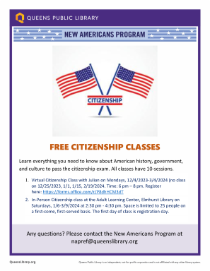 Citizenship Classes 12 – 1- 2023