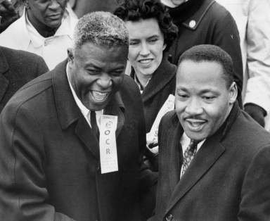 Jackie Robinson and Martin Luther King Jr at March on Frankfort (USATSI)