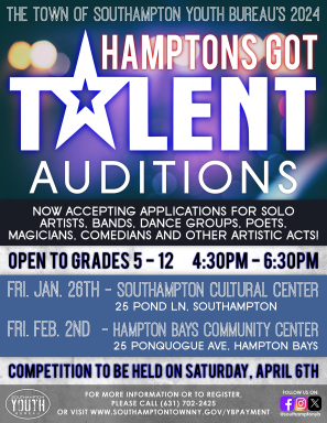 Hamptons Got Talent Audition Flyer 2024