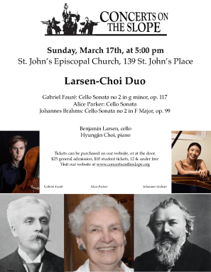 March 17 Concert Flyer – Concerts on the Slope
