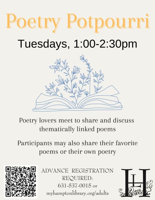 Each week, poetry lovers will share and