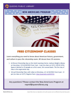 Citizenship Classes 2024