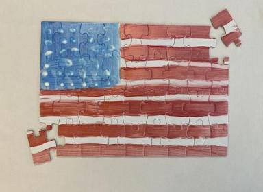 Brooklyn Fourth of July Craft Create a Flag Puzzle