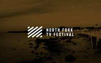 North Fork Shore of Long Island with North Fork TV Festival logo