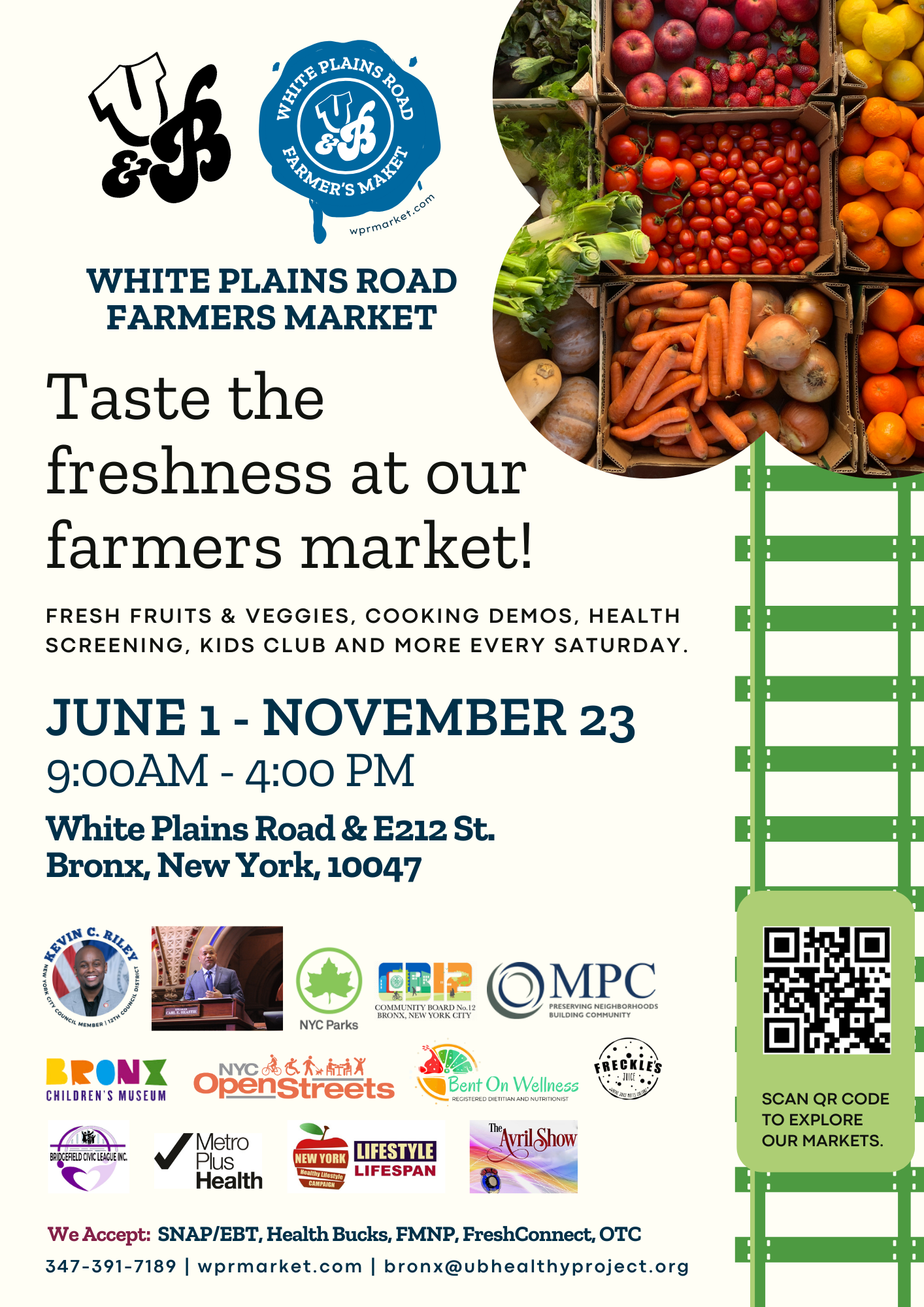 White Plains Road Farmers Market & DOT NYC Open Streets To Do NYC