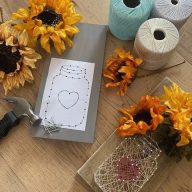 Mason Jar String Art w/Sunflowers Worksh