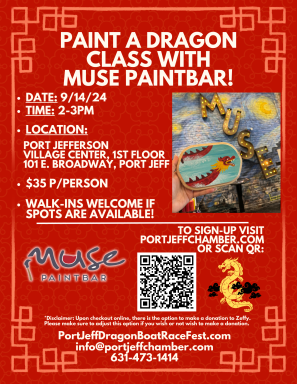 Port Jefferson Dragon Boat Race Fest Paint Class Flyer 2024