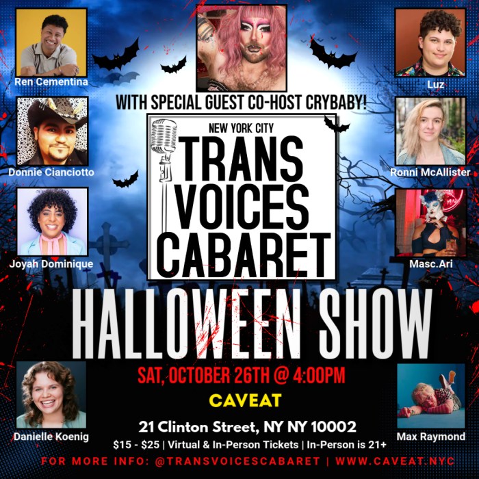 Trans Voices Cabaret, NYC’s premier caba