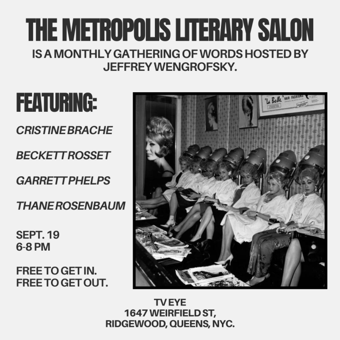 The Metropolis Literary Salon, Jeffrey W