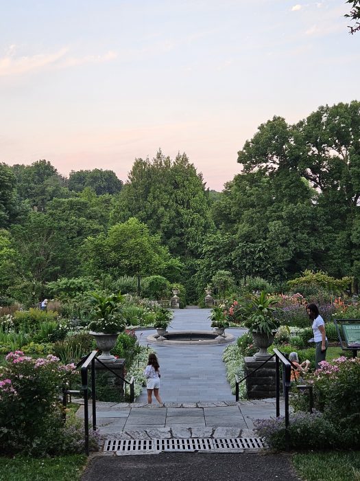 Pose in costume in the Rose Garden with