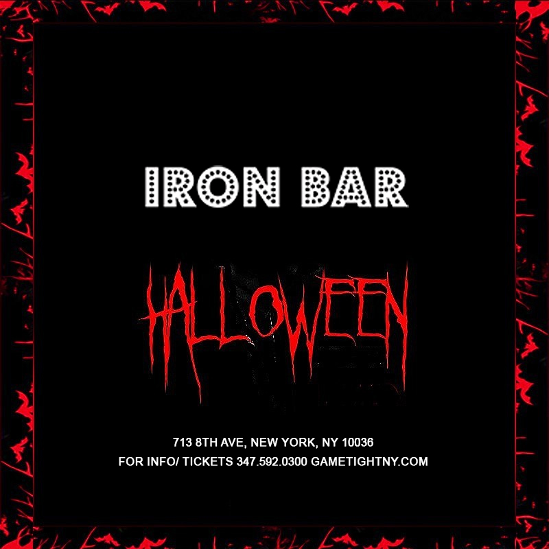 Iron Bar NYC Times Square Halloween party 2024 only 15 To Do NYC