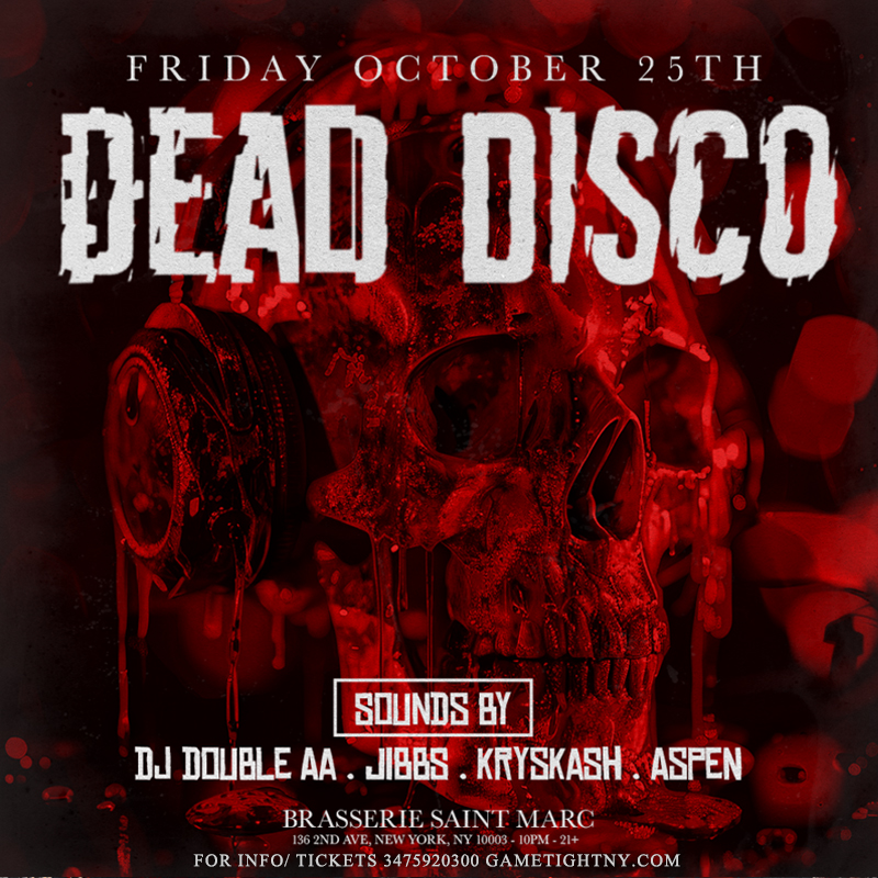 Brasserie Saint Marc Dead Disco Halloween Costume Party 2024 To Do NYC