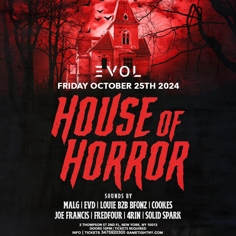 Evol House of Horror Halloween Party 2024 To Do NYC