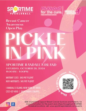 SPORTIME Pickleball Pickle in Pink Fundraiser.2024