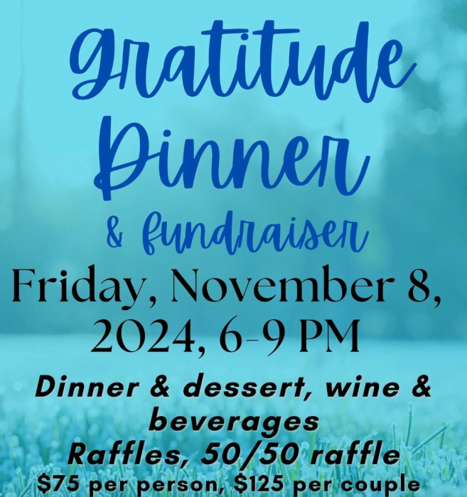 Please join us! Gratitude Dinner and Fun