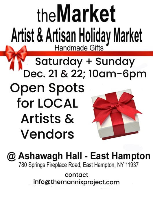 Dec 21 & 22 10am-6pm Handmade items.