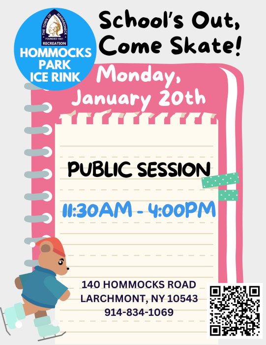 MLK Day Skate at the Hommocks Park Ice R