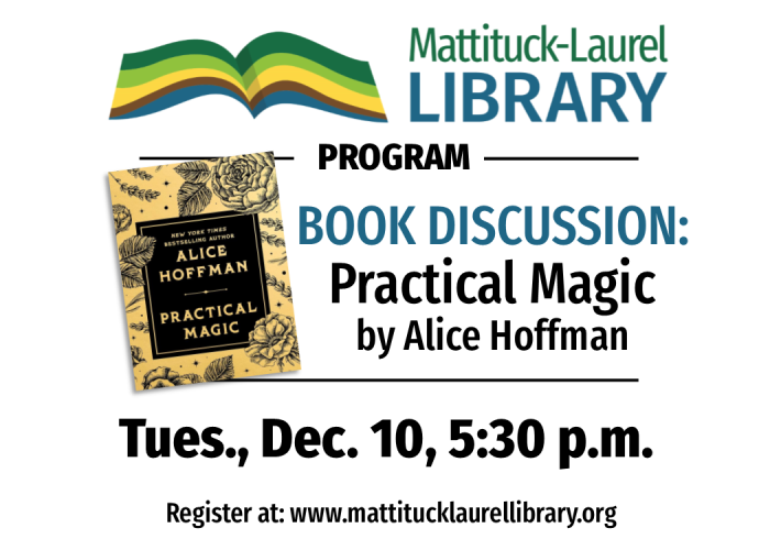 Join us for a discussion of Alice Hoffma