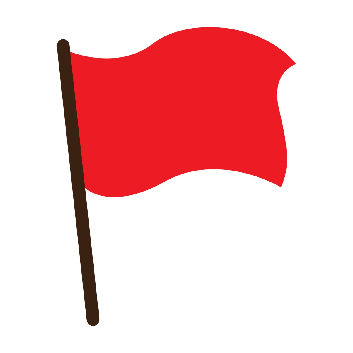 Red flag vector object icon