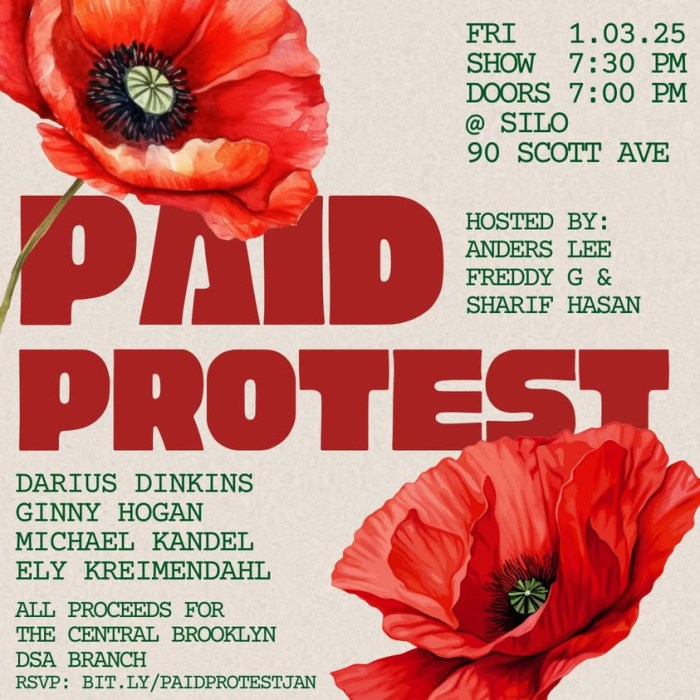 Paid Protest is a monthly comedy show fu