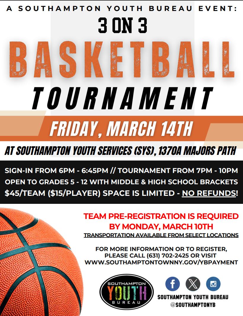 3 on 3 Basketball Flyer 2025