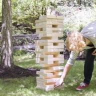 For ages 6 -12. Giant Jenga, giant Conne