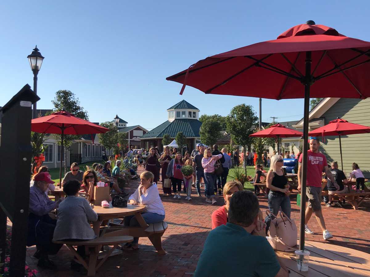 FEstival Crowd at tables