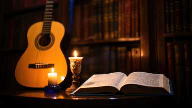 acoustic guitar and hanukkah songbook