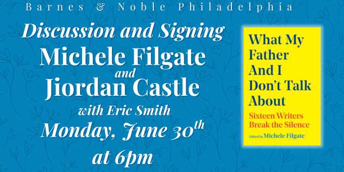 Join Michele Filgate and Jiordan Castle 