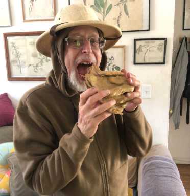 “Wildman” with Chicken Mushroom Sculpture