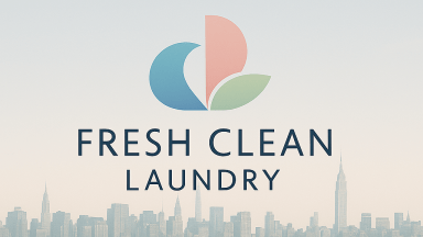 Fresh Clean Laundry Skyline Logo 4