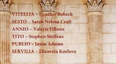 La clemenza di Tito Square Graphic with Cast List