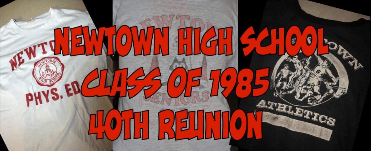 40th Reunion promo via Newtown web site with QR code