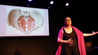 Amy Veltman in PSA Pelvic Svc Announcement_Photo_Cred_Peter_LoGreco