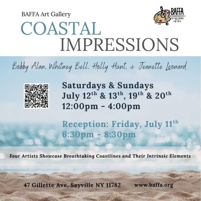 Coastal Impressions, an exhibit by artis