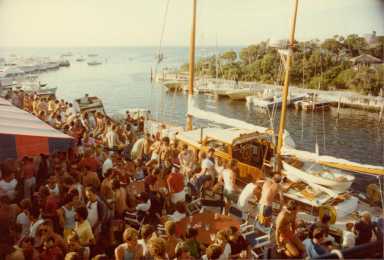 Vintage photo of the docks at The Pines – Photo Credit Fire Island Historical Preservation Society Archives[64]