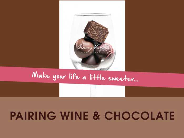 Pairing Wine & Chocolate At Crossing