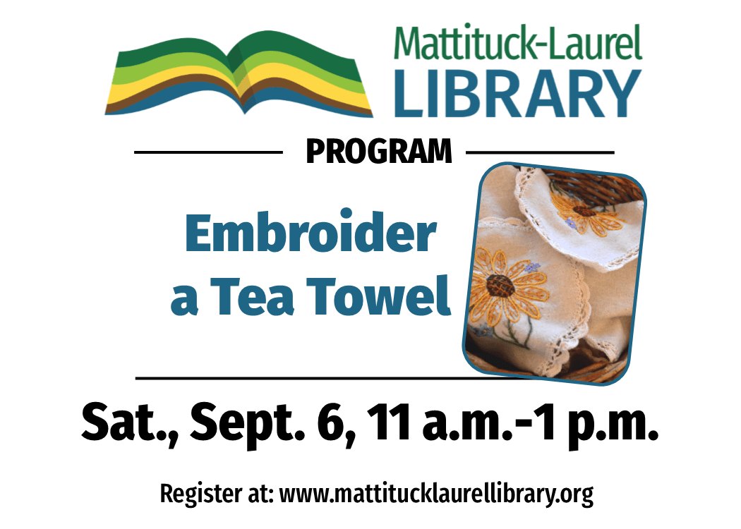 Embroider tea towel