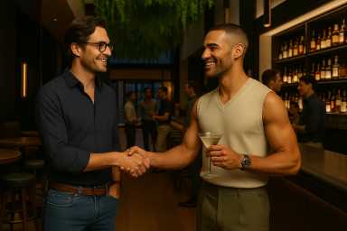 Handshake at the Chic Lounge