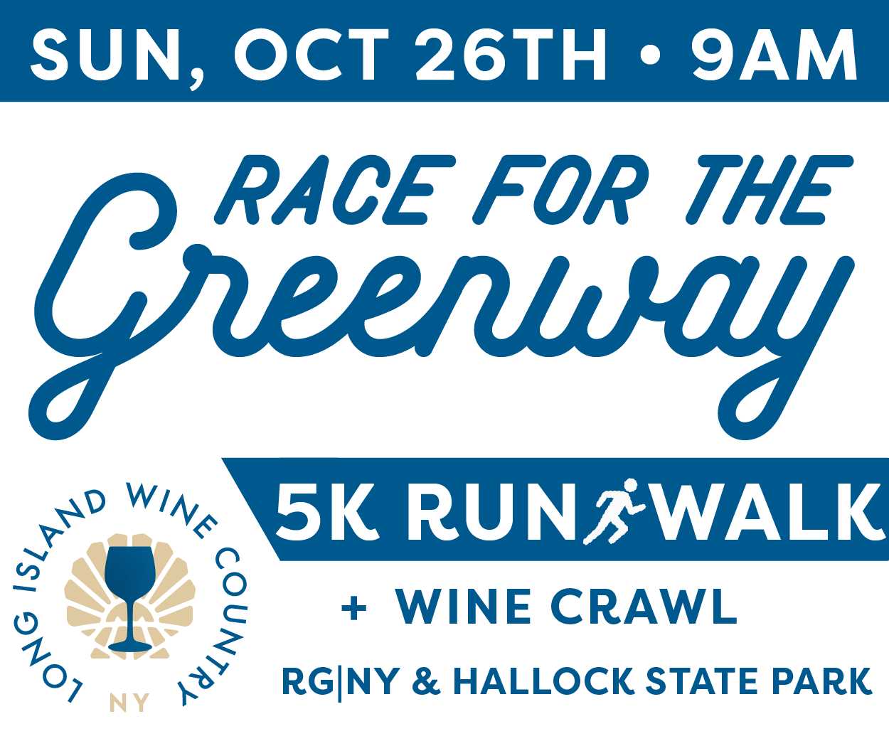 Race for the Greenway 5k Run/Walk Hosted by Long Island Wine