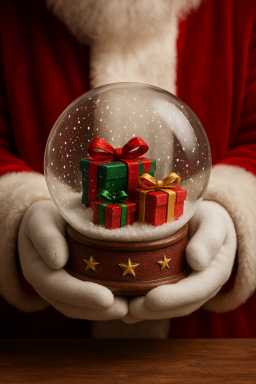 SantaHoldingSnowGlobe