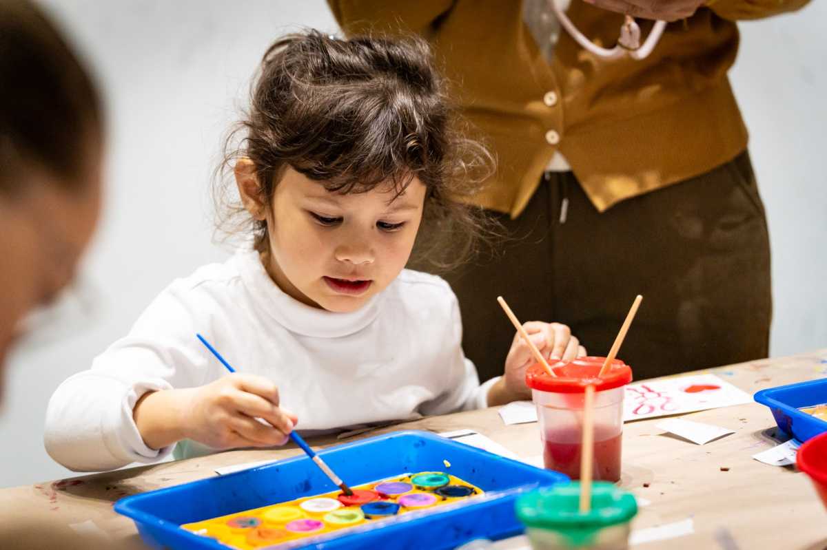 Child painting