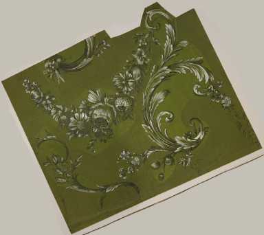 Rose & Acanthus by Joseph Grusczak for Charterhouse; Date Unknown, Pen and Ink on Paper (Joseph Grusczak Archive @ NYSID) (1)